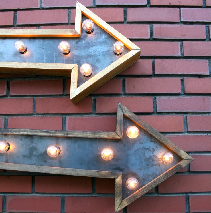 marquee lights- bricks