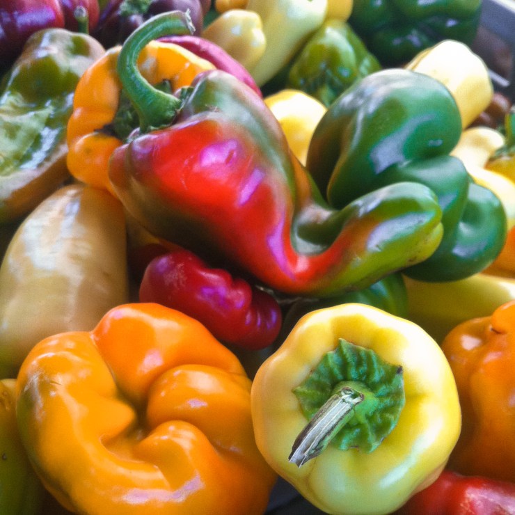 Farmers market bell peppers